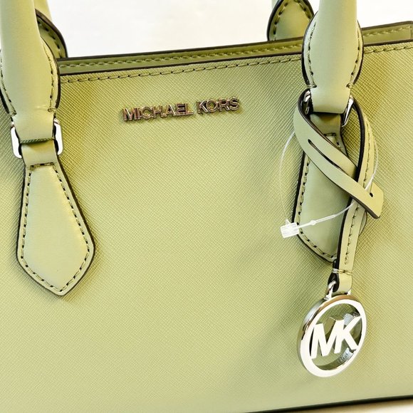 Michael Kors Sheila Small MINI Satchel Shoulder Crossbody Bag Light Sage - Picture 13 of 13